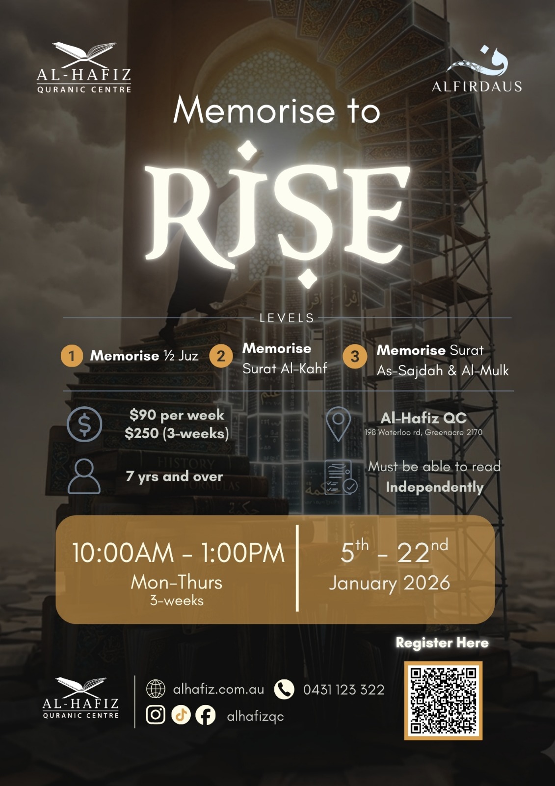 Quran Memorisation – School Holiday Program Quran Memorisation – School Holiday Program